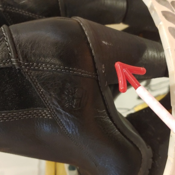 Timberland Earth Keepers Black Size 7.5 Leather Suede Zip up Boots - Picture 15 of 16